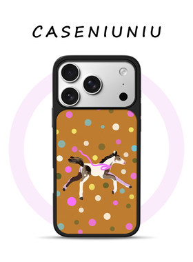 波点小马适用苹果华为小米手机壳磁吸iPhone17promax新款16马年15独特巨好看14小众高级13不会撞壳可爱手机壳