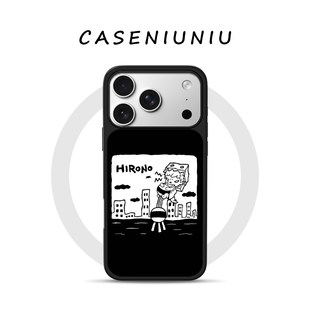 潮酷涂鸦小野Hirono适用苹果华为小米手机壳磁吸iPhone17promax新款16男生15个性14创意13小众高级手机壳防摔
