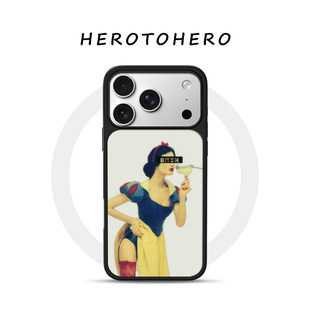 白雪公主适用苹果手机壳17promax磁吸iPhone16新款艺术15复古14恶搞趣味13个性潮流12高级感手机壳小众不撞款