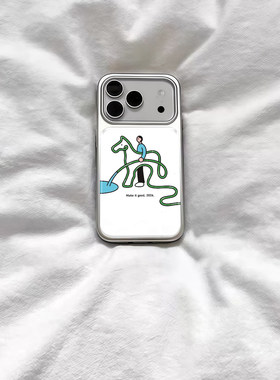 ins风加油2026水马头电镀银磁吸适用苹果iPhone17promax手机壳1615pro小米1415Pro华为mate60p70三星S23防摔