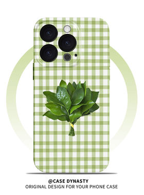 格子柚子叶1手机壳适用iphone17promax16苹果15小米14小众13可爱12ins11菲林vivox200华为mate70proP80oppo