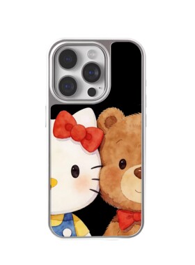 hello kitty适用苹果17promax手机壳iphone16磁吸支架15卡通14新款13可爱KT猫和小熊少女心华为小米保护套软