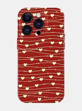 爱心红色适用苹果17promax手机壳iphone16小米15opporeno14华为mate70新款菲林p80创意nova13荣耀300vivox200