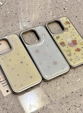 雪花星星米菲兔手机壳适用苹果iPhone17promax高级感华为p80保护套16plus亮面15pro14防摔mate70简约13小米