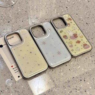雪花星星米菲兔手机壳适用苹果iPhone17promax高级感华为p80保护套16plus亮面15pro14防摔mate70简约13小米