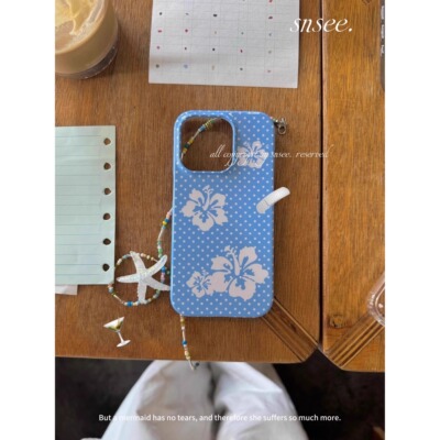 iPhone16promax波点扶桑花手机壳