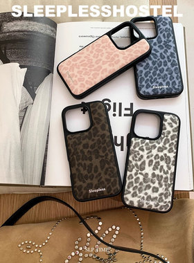 ins风小众时尚个性豹纹简约适用苹果17promax手机壳iphone16/15pro高级感保护套小众13/14气质1211