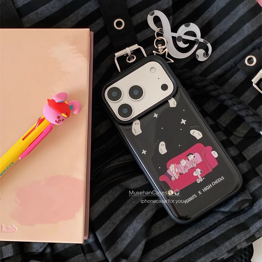 韩系万圣黑边滴胶苹果手机壳