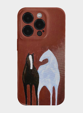 黑马白驹 适用iPhone16苹果17promax手机保护壳2026马年15简约高级感小众款14轻奢13艺术新中式国风款mate80