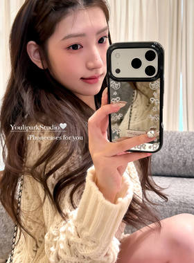 韩系新款银框手机壳适用苹果iPhone17promax高级感保护套小众16plus亮面15pro14防摔简约13气质