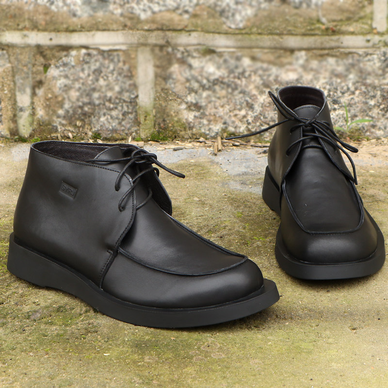 马丁靴男高帮英伦风圆头真皮工装短靴手工牛皮男鞋休闲大头皮鞋潮