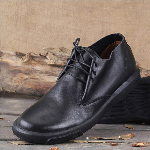 皮鞋男夏季透气真皮单层大头工装