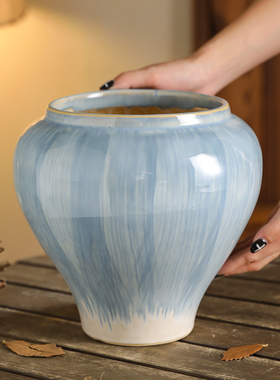 陶瓷花盆中式家用花器轻奢高级流泉枫发财树兰花专用高档绿植盆栽