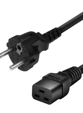 德标欧标转C19schuko转C19电源线16A连接器3X1.5平方1.8米3米纯铜