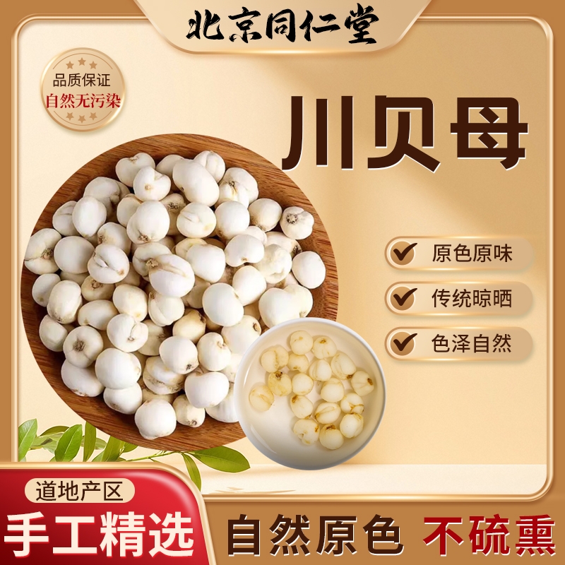北京同仁堂四川贝母中药材500克包邮 正品特级川贝母松贝贝母粉无