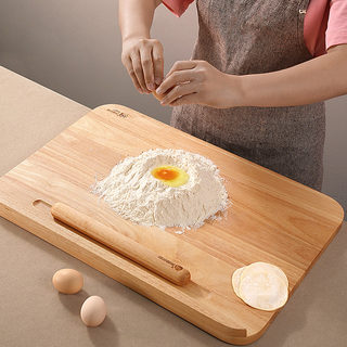 橡胶木实木擀面板案板家用包饺子和面板木质切菜板厨房大号揉面板