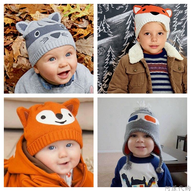 金宝贝美国男童婴儿毛线针织帽子