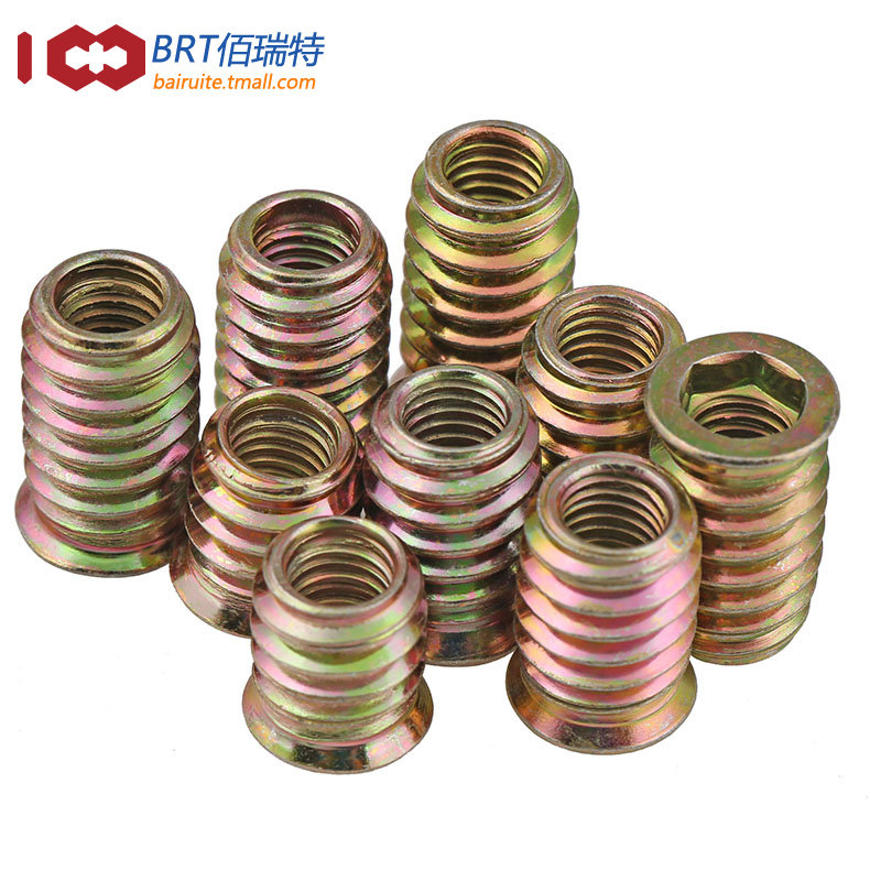 镀锌内外牙螺母木工连接件沉头内六角预埋螺帽螺丝镶嵌家具螺丝帽