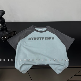 假两件短袖 衬衫 T恤 男女童韩版 新款