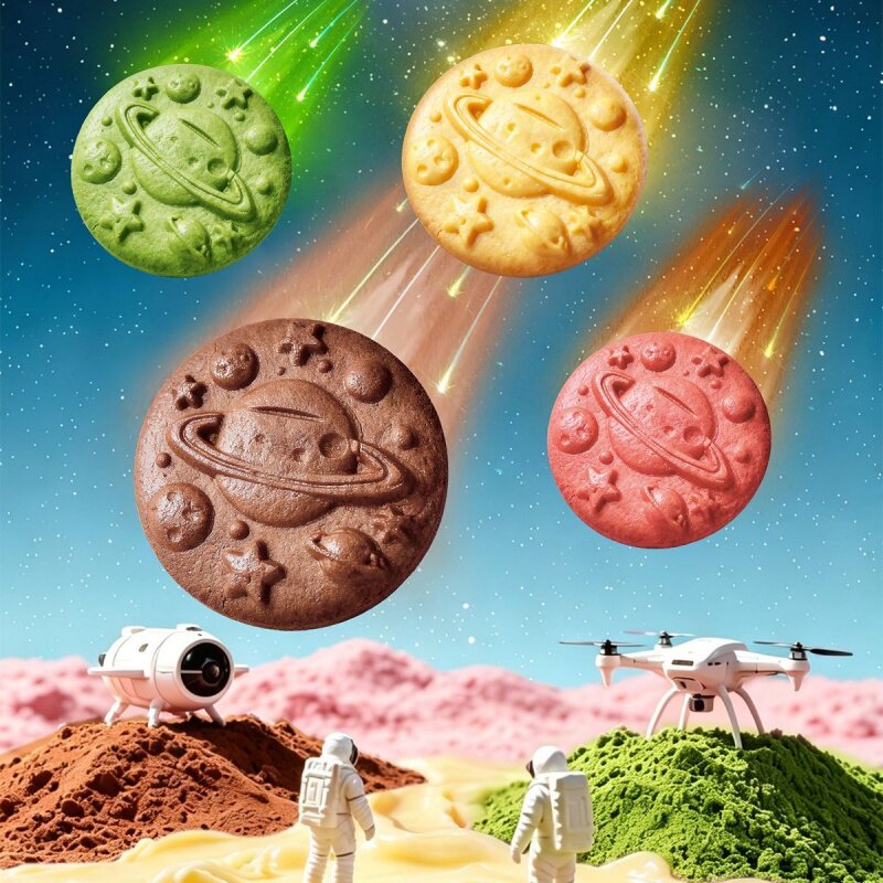 手提礼盒零食下午茶点心日常解馋代餐煌记脆星际星空香脆曲奇饼干图片