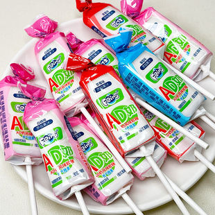 芬仕AD奶风味乳酸奶棒糖棒棒糖儿童草莓果汁牛奶棒果味软糖小零食
