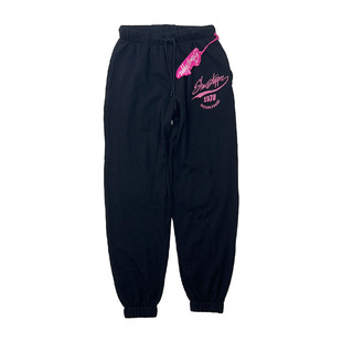 纯女款漂亮国舞蹈赛事休闲运动宽松裤子薄绒卫裤复古跳舞裤