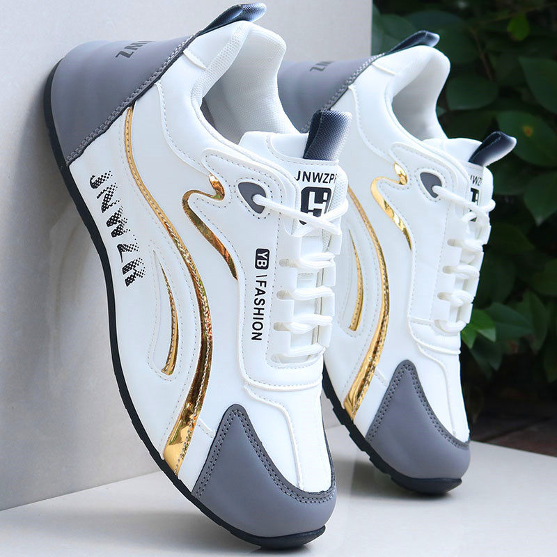 乔舟品牌男鞋秋冬季皮面防水运动鞋2025新款加绒旅游鞋男士休闲鞋