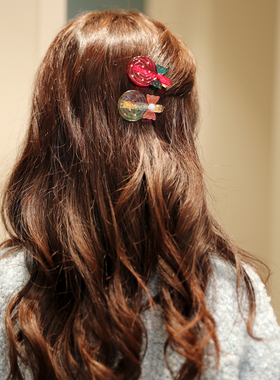 韩国进口 AZNAVOUR/AZ 发饰透明色糖果棒棒糖鸭嘴夹发夹边夹6色