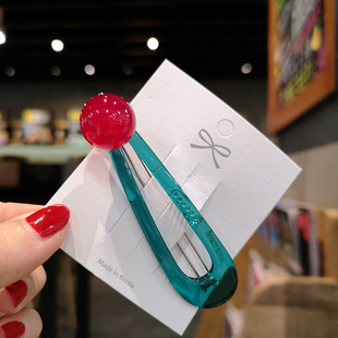 发饰透明色水滴三角形糖果圆球发夹边夹 韩国进口 AZNAVOUR