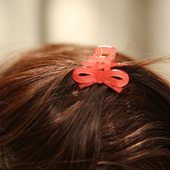 韩国进口发饰AZNAVOUR AZ立体4cm小号彩色蝴蝶结发抓抓夹刘海碎发