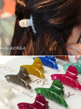 韩国进口 AZNAVOUR/AZ 发饰中小号时髦chic抓夹发抓鲨鱼夹13色