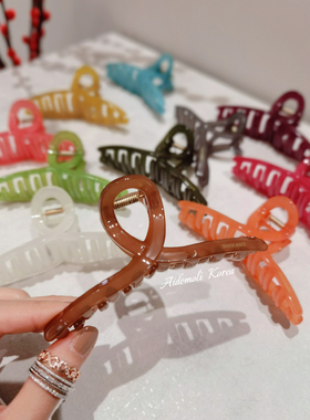 韩国进口AZNAVOUR/AZ发饰法式ins交叉11cm后脑勺发抓鲨鱼夹中大号