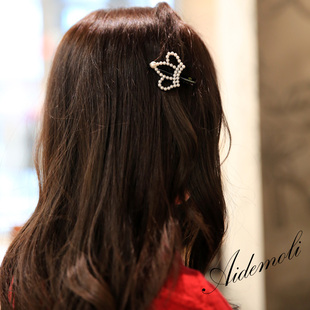 发饰珍珠兔子五星皇冠蝴蝶结鸭嘴夹发夹 韩国进口 AZNAVOUR