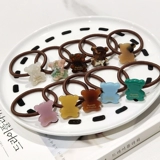 Импортный мятный аксессуар для волос, резинка для волос, в корейском стиле, японские и корейские, с медвежатами