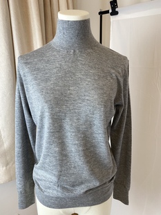 英国客户定制精纺高领羊绒衫 80支打底外穿100%Cashmere