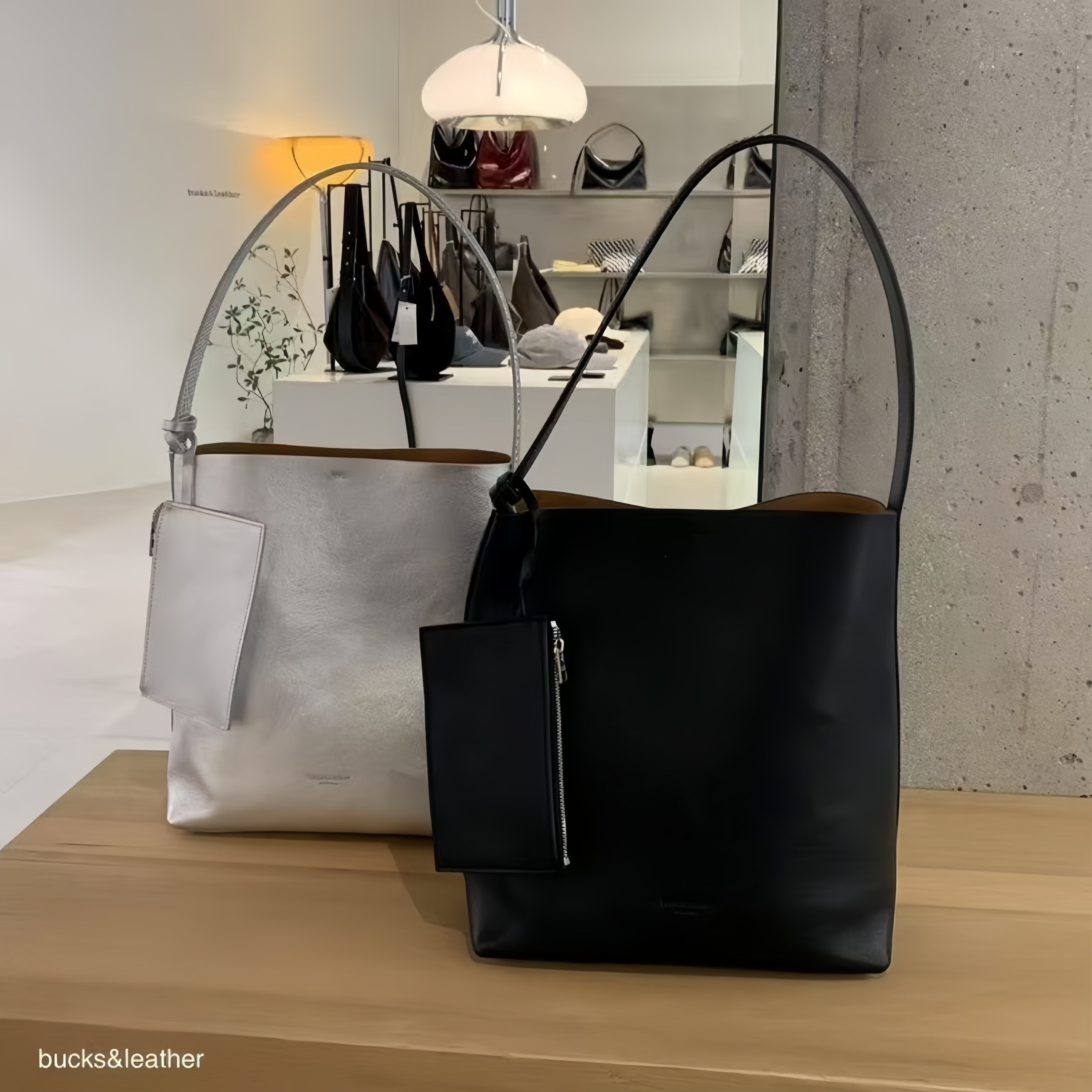 bucksleather腋下托特包水桶包