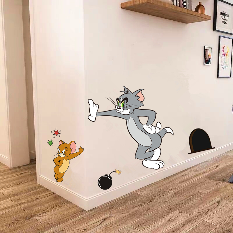 卡通猫和老鼠家居贴纸超大汤姆猫