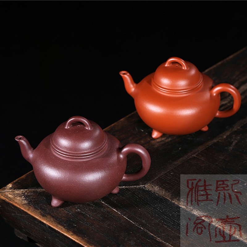 宜兴紫砂壶小品壶三足炉鼎功夫茶壶单壶正宗紫砂壶纯手工名家特价