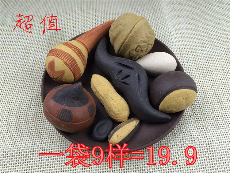 宜兴紫砂茶宠仿真花生 核桃荸荠板栗瓜子百果 摆件雕塑茶玩仿古