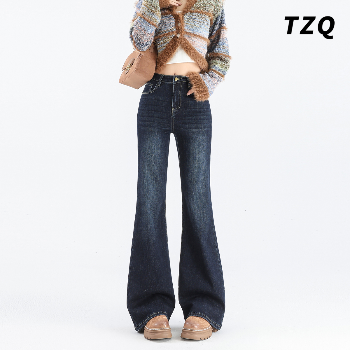 爆款百搭宽松不贴腿显瘦喇叭裤子