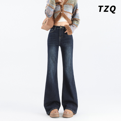 爆款百搭宽松不贴腿显瘦喇叭裤子