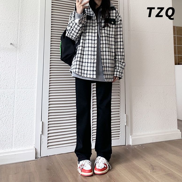 小个子显瘦宽松垂感窄版阔腿裤子