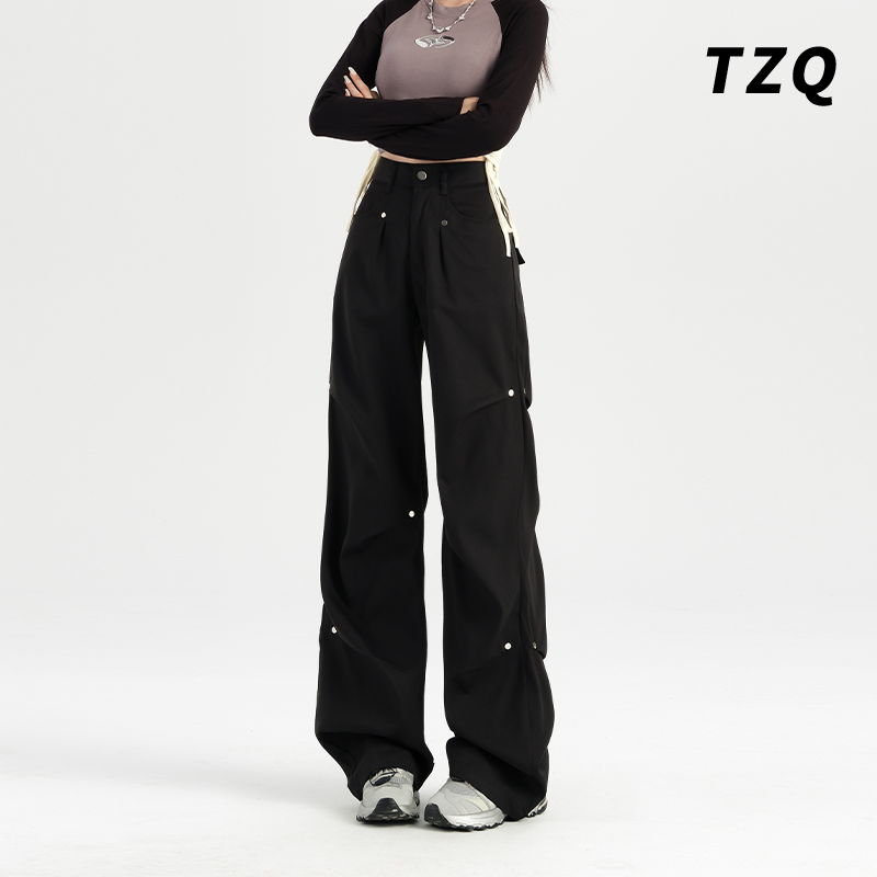 美式辣妹宽松工装裤女薄款2025春