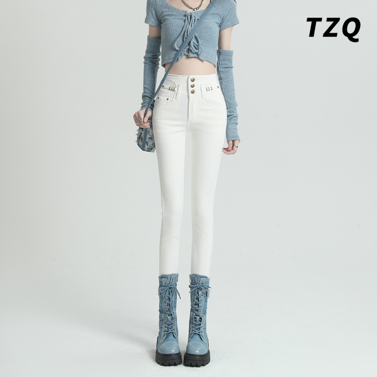 修身小脚裤小个子显瘦铅笔裤子冬