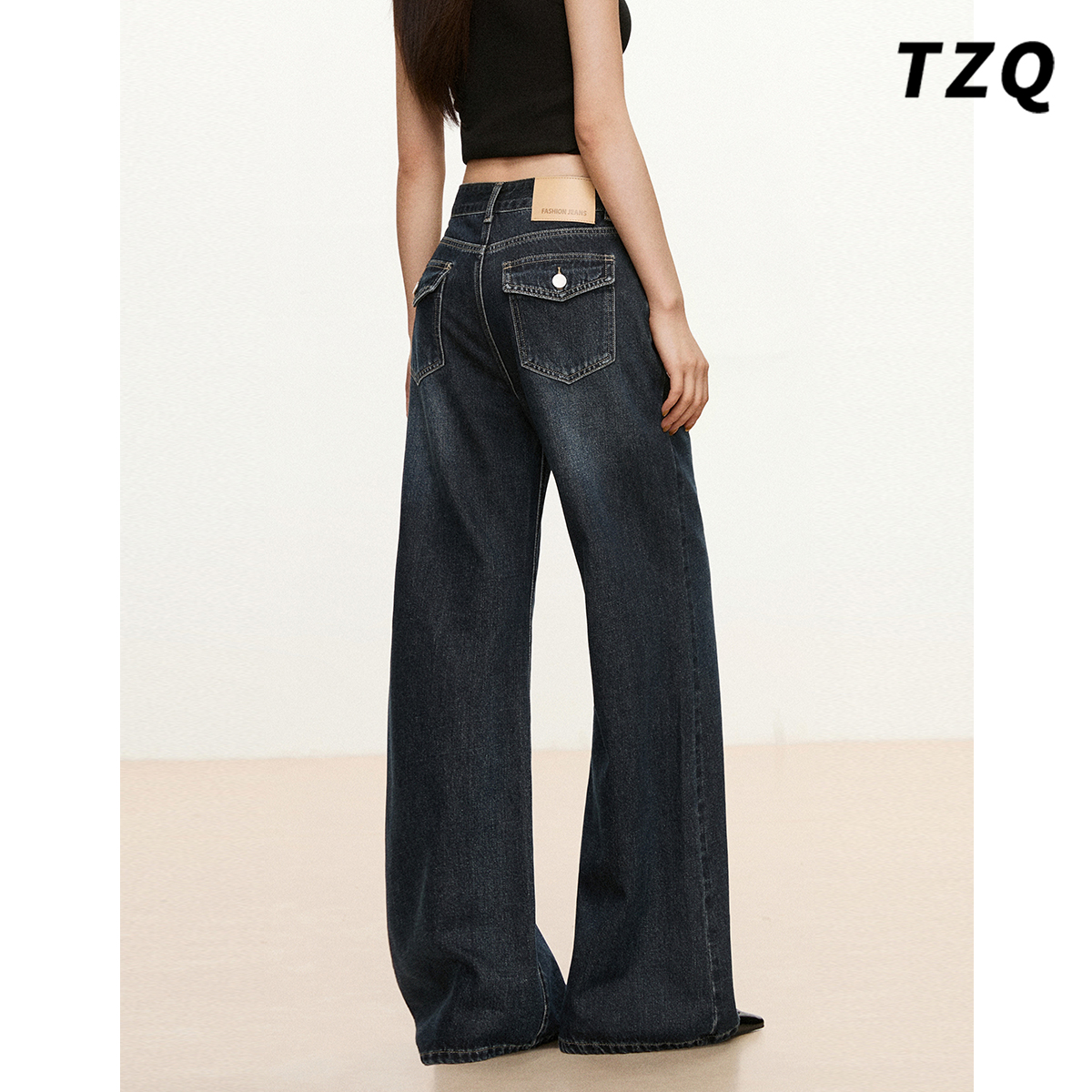 秋季爆款显瘦不贴腿拖地喇叭裤子