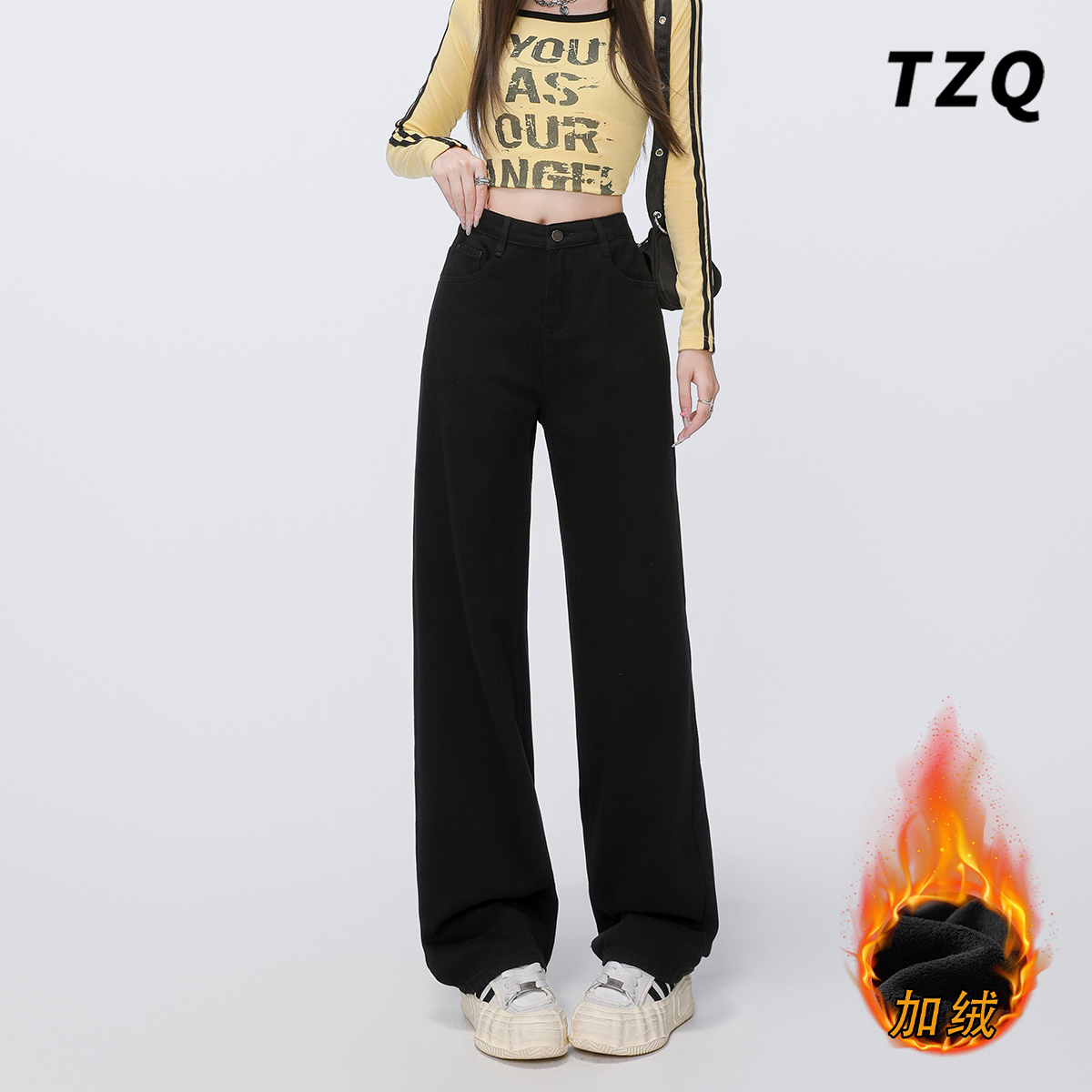 小个子宽松显瘦百搭垂感阔腿裤子