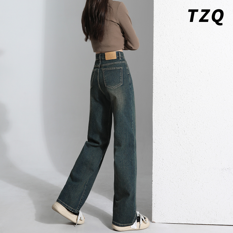 弹力百搭显瘦小个子直筒烟管裤子