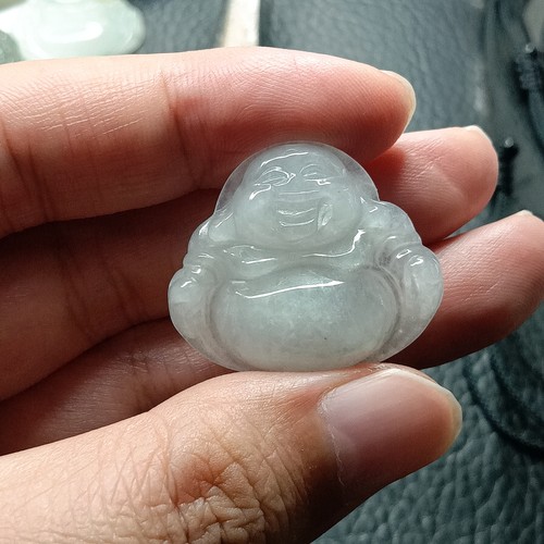 缅甸天然翡翠A货冰种佛公吊坠