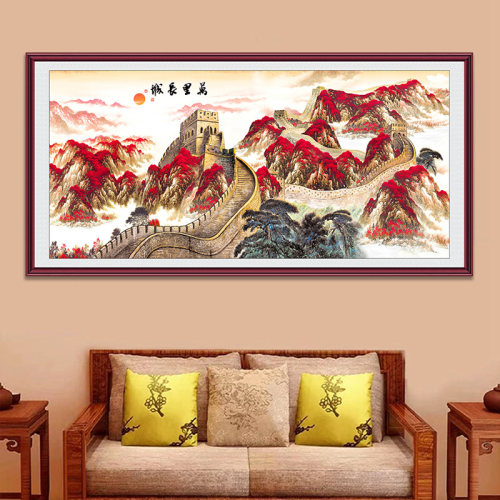 大气高清壁画万里长城靠山图