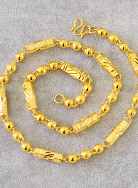 越南沙金24k镀金链子男假黄金